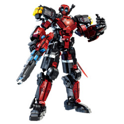 LY 76107 Deadpool Xếp hình lắp ráp ghép mô hình áo giáp deadpool