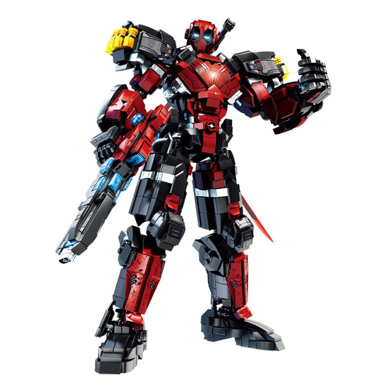 LY 76107 Deadpool Xếp hình lắp ráp ghép mô hình áo giáp deadpool