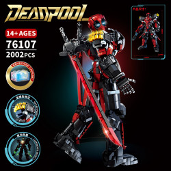 LY 76107 Deadpool Xếp hình lắp ráp ghép mô hình áo giáp deadpool