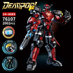 LY 76107 Deadpool Xếp hình lắp ráp ghép mô hình áo giáp deadpool