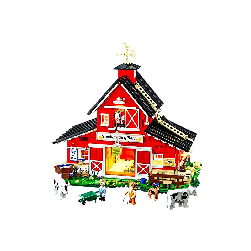 Lumibricks FunWhole F9037 Xếp hình lắp ráp ghép mô hình Cuộc sống nông trại: Chuồng bò