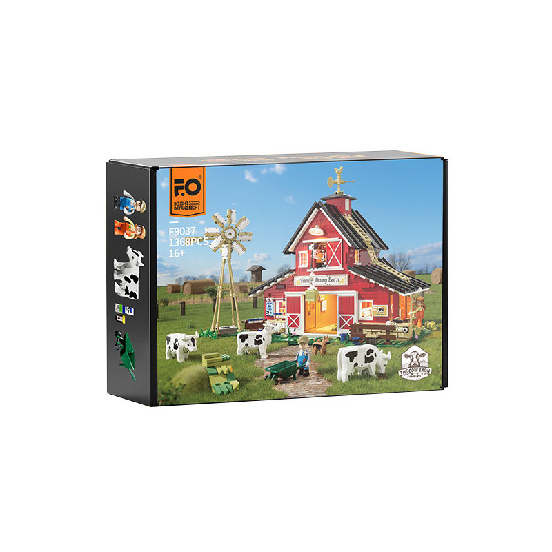 Lumibricks FunWhole F9037 Xếp hình lắp ráp ghép mô hình Cuộc sống nông trại: Chuồng bò