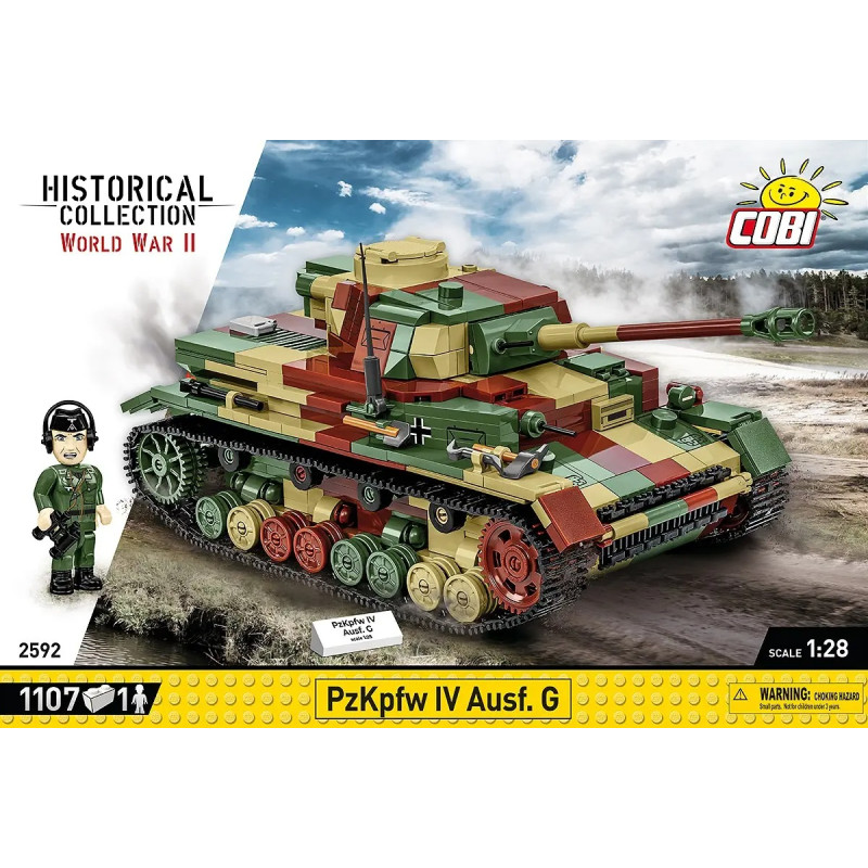 COBI 2592 PzKpfw IV Ausf. G Xếp hình lắp ráp ghép mô hình Xe tăng IV của Đức