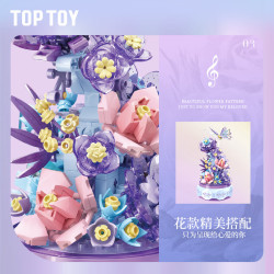 TOP TOY TC2706 Flower Music Romance Xếp hình lắp ráp ghép mô hình Hộp nhạc hoa bướm mộng mơ