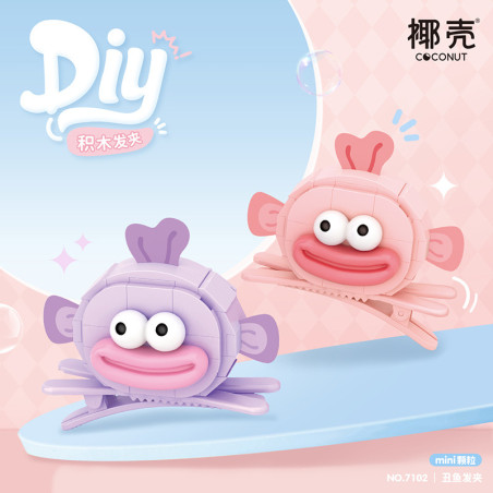 Coconut 7102 Xếp hình lắp ráp ghép mô hình Kẹp tóc cá xấu xí