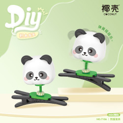 Coconut 7106 Xếp hình lắp ráp ghép mô hình kẹp tóc gấu trúc
