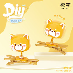 Coconut 7108 Xếp hình lắp ráp ghép mô hình kẹp tóc gấu trúc đỏ