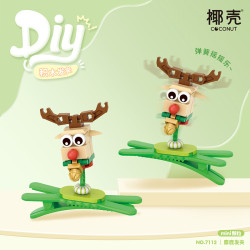 Coconut 7112 Xếp hình lắp ráp ghép mô hình kẹp tóc nai sừng tấm