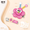 Coconut 7113 Xếp hình lắp ráp ghép mô hình Kẹp tóc màu hồng dễ thương