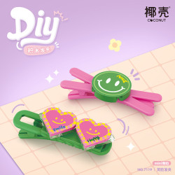 Coconut 7119 Xếp hình lắp ráp ghép mô hình Kẹp tóc mặt cười