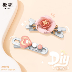 Coconut 7123 Xếp hình lắp ráp ghép mô hình Kẹp tóc hoa hồng