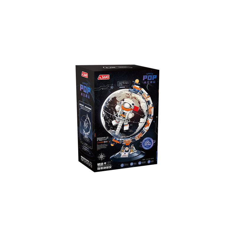 JAKI CK005 Globe Explore Xếp hình lắp ráp ghép mô hình Space Fun: Khám phá quả địa cầu lúc bình minh Phi hành gia