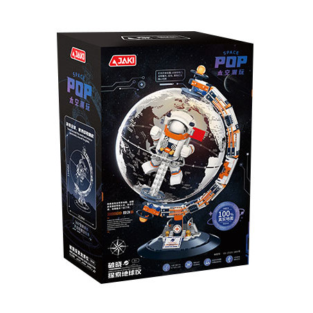 JAKI CK005 Globe Explore Xếp hình lắp ráp ghép mô hình Space Fun: Khám phá quả địa cầu lúc bình minh Phi hành gia