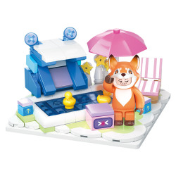 WISE BLOCK AULDEY HA392204 Xếp hình lắp ráp ghép mô hình Yuanmeng Star: Tham khảo 5 mô hình của Star Dream Plaza: thủy phi cơ, bể bơi, bập bênh, máy chơi game, đàn piano