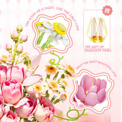 TOP TOY TC1127 Xếp hình lắp ráp ghép mô hình Bó hoa catkins buổi tối