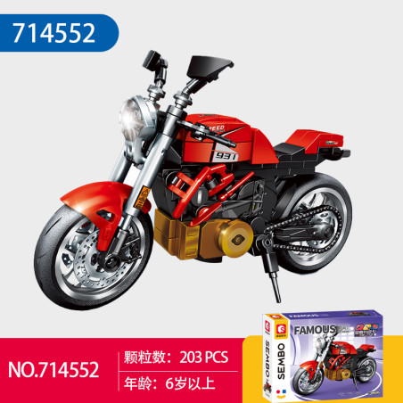SEMBO 714552 Xếp hình lắp ráp ghép mô hình Thế Giới Xe Nổi Tiếng Xe Máy BK2