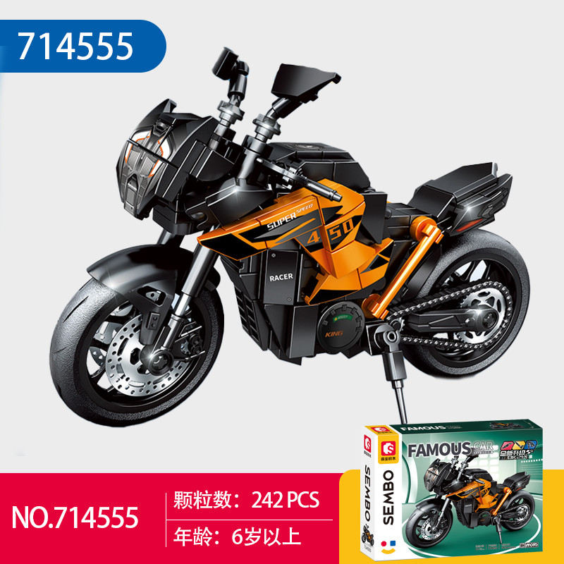 SEMBO 714555 Xếp hình lắp ráp ghép mô hình Thế Giới Xe Nổi Tiếng Xe Máy BK2
