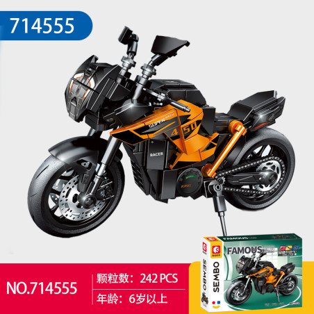 SEMBO 714555 Xếp hình lắp ráp ghép mô hình Thế Giới Xe Nổi Tiếng Xe Máy BK2