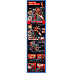 SEMBO 103356 SEMBO 103357 SEMBO 103358 SEMBO 103359 Mecha Of Steel Xếp hình lắp ráp ghép mô hình Cơ Khí Thép: Hỏa Hổ Tướng