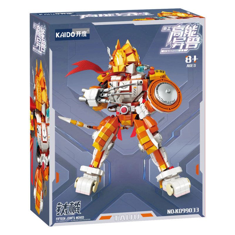 Kaido KD99033 Cyberpunk Xếp hình lắp ráp ghép mô hình Công nghiệp nặng và con thú năng lượng cao: Màu cam titan