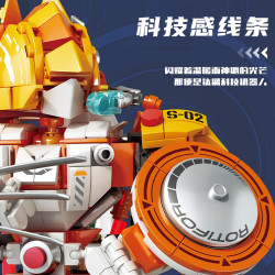 Kaido KD99033 Cyberpunk Xếp hình lắp ráp ghép mô hình Công nghiệp nặng và con thú năng lượng cao: Màu cam titan
