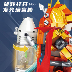 Kaido KD99033 Cyberpunk Xếp hình lắp ráp ghép mô hình Công nghiệp nặng và con thú năng lượng cao: Màu cam titan