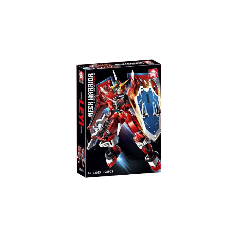 Le Yi 62065 Mech Warrior Justice Mech Xếp hình lắp ráp ghép mô hình Máy Công Lý