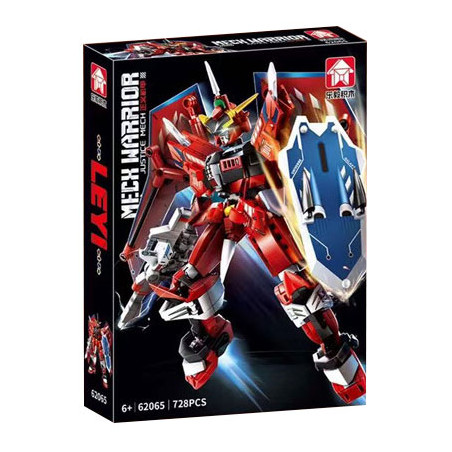 Le Yi 62065 Mech Warrior Justice Mech Xếp hình lắp ráp ghép mô hình Máy Công Lý