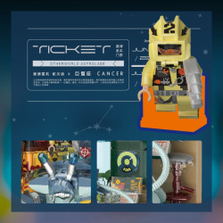 iBlock ib2001-2 Cyber Galaxy Cancer Xếp hình lắp ráp ghép mô hình Hộp sao thế giới khác: Ung thư