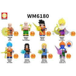WM WM6180 WM WM2690 WM WM2691 WM WM2692 WM WM2693 WM WM2694 WM WM2695 WM WM2696 WM WM2697 Dragon Ball Xếp hình lắp ráp ghép mô hình Dragon Ball nhân vật nhỏ 8 loại