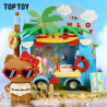 TOP TOY TC2323 Xếp hình lắp ráp ghép mô hình Kỳ nghỉ tại Sanrio Hello Kitty Marina: Trạm tiếp tế nhiệt tình