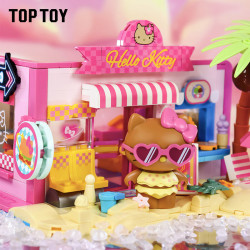 TOP TOY TC2032 Xếp hình lắp ráp ghép mô hình Kỳ nghỉ tại Sanrio Hello Kitty Marina: Nhà hàng Burger