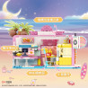 TOP TOY TC2032 Xếp hình lắp ráp ghép mô hình Kỳ nghỉ tại Sanrio Hello Kitty Marina: Nhà hàng Burger