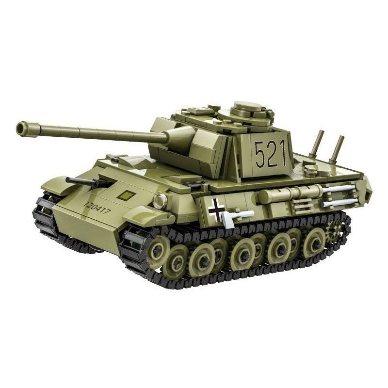WANGE LIGAO Dr.Luck 4517 Panther Tank Xếp hình lắp ráp ghép mô hình Xe tăng Panther