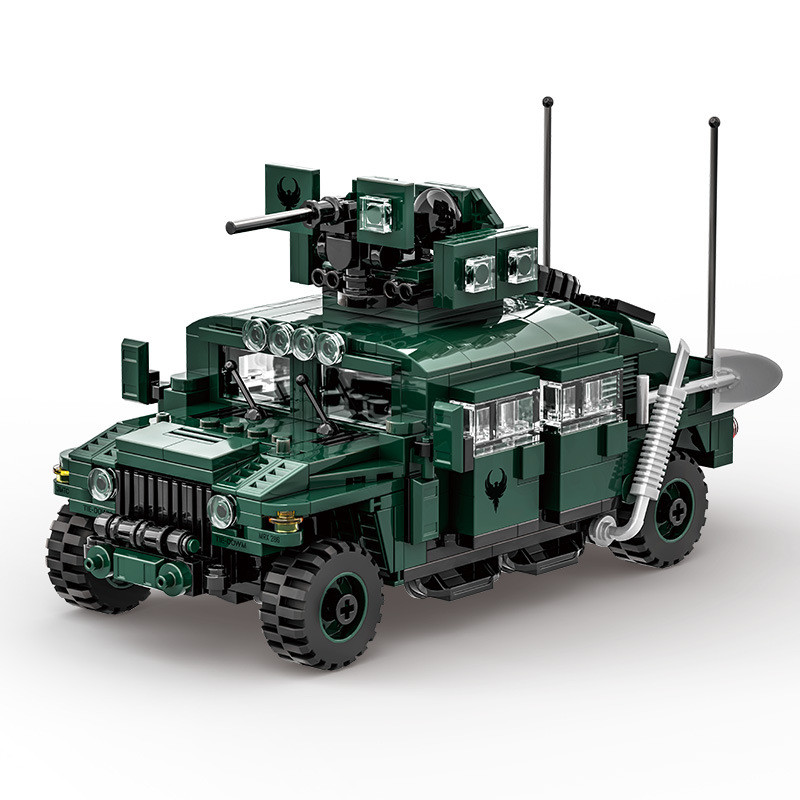 WANGE LIGAO Dr.Luck 4513 M1151 Enhanced Armament Carrier Xếp hình lắp ráp ghép mô hình quân đội Humvee