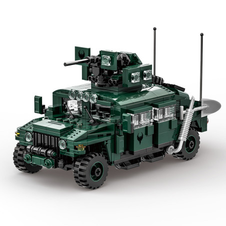 WANGE LIGAO Dr.Luck 4513 M1151 Enhanced Armament Carrier Xếp hình lắp ráp ghép mô hình quân đội Humvee