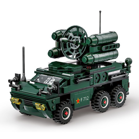 WANGE LIGAO Dr.Luck 4511 Anti-Aircraft Missile Xếp hình lắp ráp ghép mô hình xe tên lửa phòng không