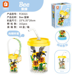 Forange FC8321 Bee Xếp hình lắp ráp ghép mô hình Nhật ký quan sát côn trùng: Ong