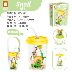 Forange FC8322 Snail Xếp hình lắp ráp ghép mô hình Nhật ký quan sát côn trùng: Ốc sên