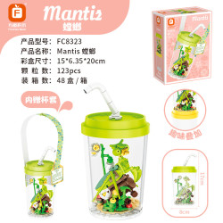 Forange FC8323 Mantodea Xếp hình lắp ráp ghép mô hình Nhật ký quan sát côn trùng: Bọ ngựa