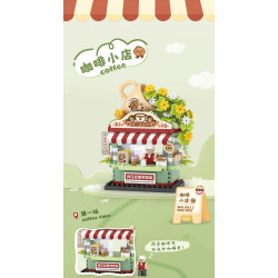 LOZ 8851 Street Shop Xếp hình lắp ráp ghép mô hình Cửa hàng đường phố: Cửa hàng bỏng ngô