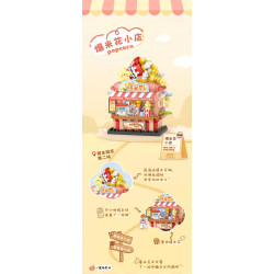 LOZ 8852 Street Shop Xếp hình lắp ráp ghép mô hình Quán đường phố: quán cà phê