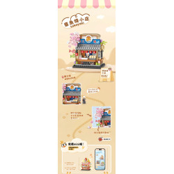 LOZ 8853 Street Shop Xếp hình lắp ráp ghép mô hình Cửa hàng đường phố: Cửa hàng Takoyaki