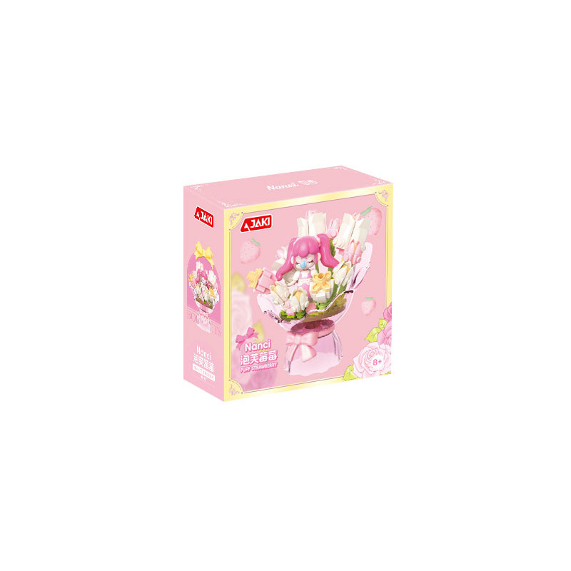 JAKI HK121 Xếp hình lắp ráp ghép mô hình Nanci cầm một bó hoa: Puff Berry