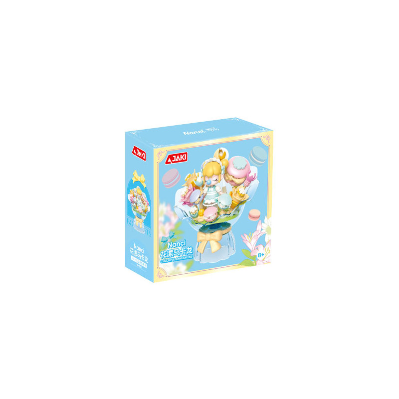 JAKI HK122 Xếp hình lắp ráp ghép mô hình Nanci cầm một bó hoa: Macarons