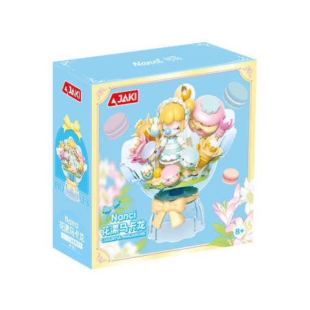 JAKI HK122 Xếp hình lắp ráp ghép mô hình Nanci cầm một bó hoa: Macarons