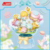 JAKI HK122 Xếp hình lắp ráp ghép mô hình Nanci cầm một bó hoa: Macarons