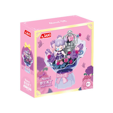 JAKI HK123 Xếp hình lắp ráp ghép mô hình Nanci cầm một bó hoa: Roland Pudding