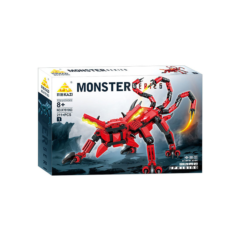 KAZI GBL BOZHI KY81063 Xếp hình lắp ráp ghép mô hình 8 loại quái vật mecha: Ma bạo chúa, Quỷ vương khóa xương, Ma phá địa ngục, Hổ ăn tội lỗi, Còi báo động sâu thẳm, Sói ác mắt vàng, Cá mập bão lửa địa ngục, Cá sấu bóng tối đơn độc