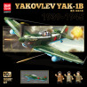 QUANGUAN 100287 Yakovlev Yak-1B Xếp hình lắp ráp ghép mô hình Máy bay chiến đấu Yak-1B của Liên Xô